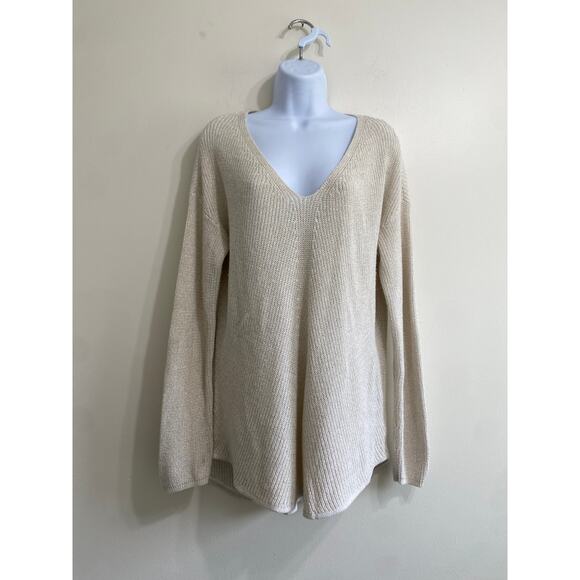 Ana Cream Sweater with Gold Shimmer - Women's Large - Picture 1 of 10
